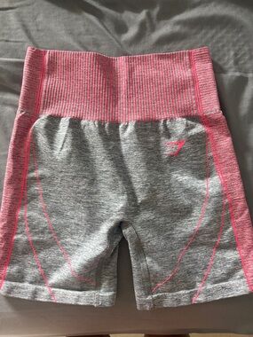 Gymshark Gray & Pink Kids' Seamless Active Shorts
